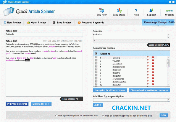 Quick Article Spinner With Cracked Version 2022 Download