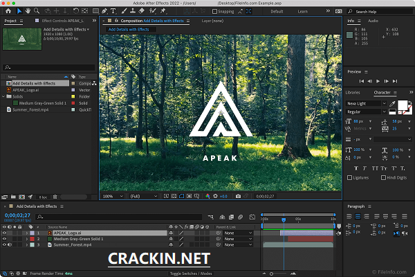 Adobe After Effect CC Crack For Windows (x64) & PC Latest Download